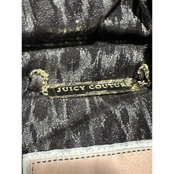 JUICY COUTURE WOMENS BLACK MEDIUM METALLIC LEOPARD PUFFER VEST ORG. $218 - Picture 8 of 13